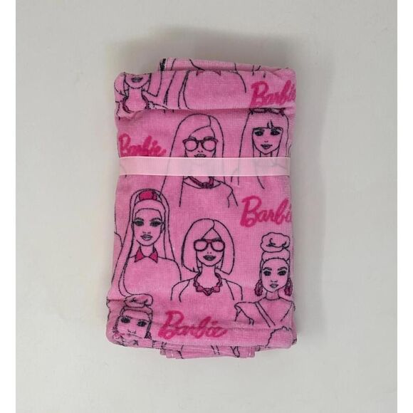 Set of 2 Pink Barbie Women Hand Towels - 100% Cotton - Soft & Stylish New - Picture 2 of 3